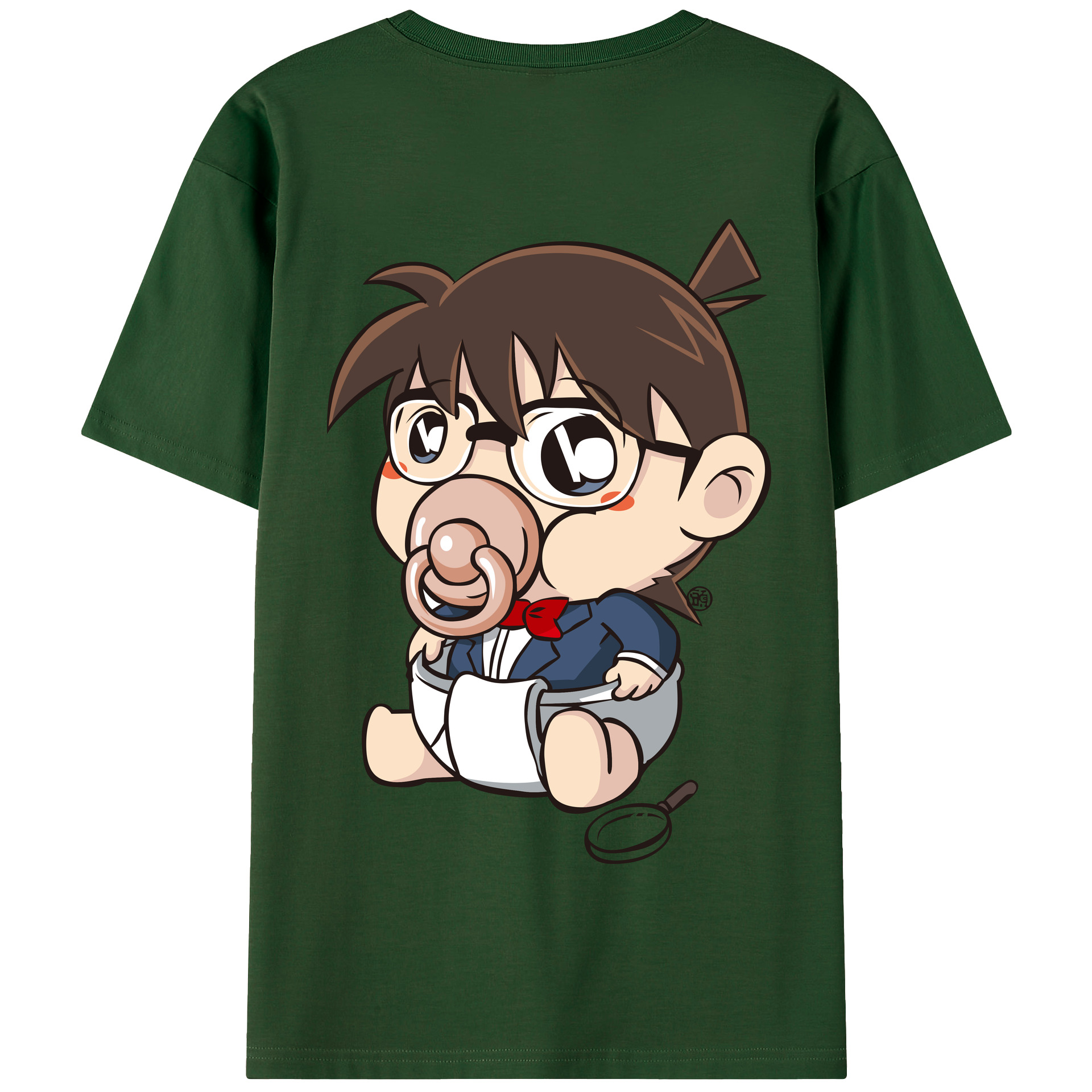 （画像用） 名探偵コナン 江戸川 コナン Detective Conan Conan Edogawa 綿100％半袖Tシャツ（背面プリント）